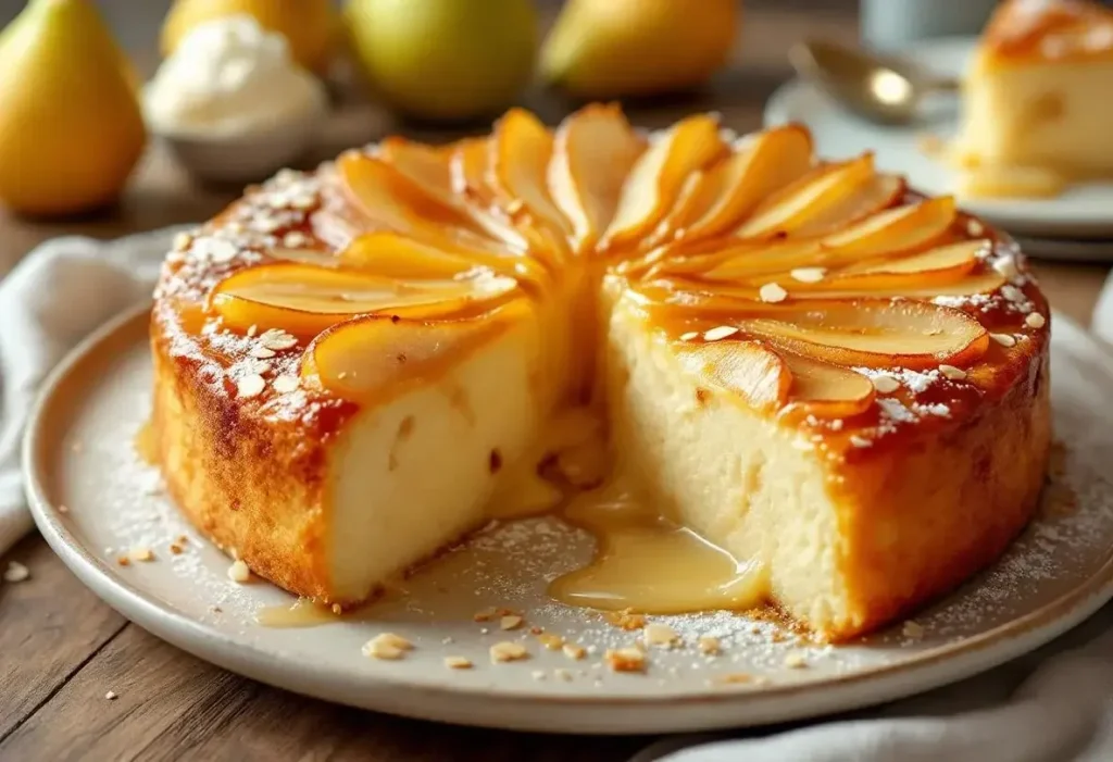 Fondant aux poires, cœur coulant et croûte dorée : un dessert élégant, délicieusement fondant à partager