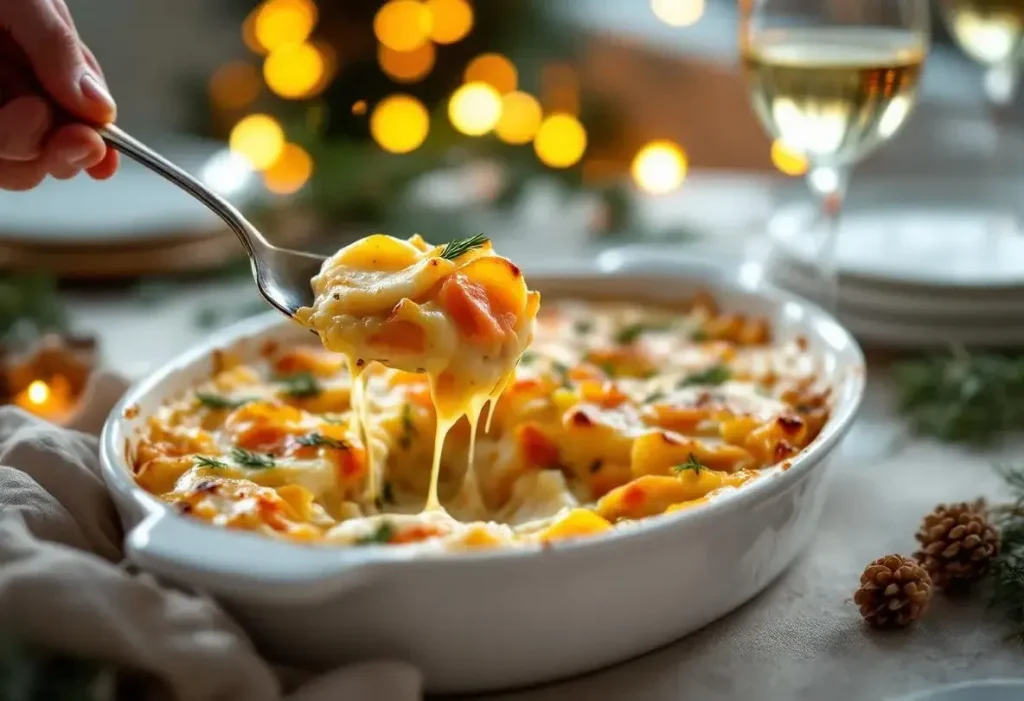 Oubliez la dinde : ce gratin ultra crémeux Saumon & Saint-Jacques est le plat de Noël rêvé