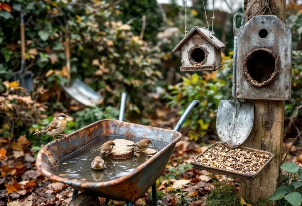 Ces vieux outils de jardin que vous alliez jeter vont devenir le refuge préféré des oiseaux cet hiver