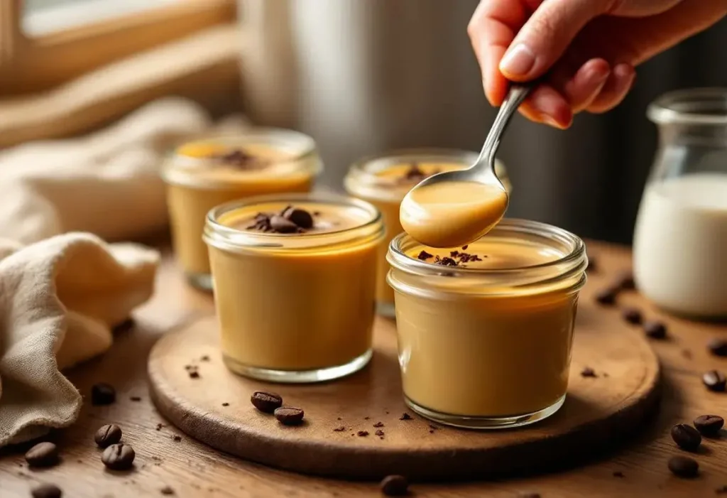 J’ai troqué les flans et mousses du commerce pour cette crème dessert au café maison : onctueuse, sans œufs et vraiment facile à faire !