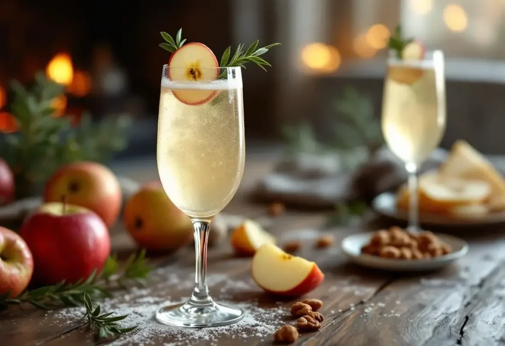 Le mélange pomme et laurier infusé au prosecco qui transforme vraiment l'apéritif d'hiver