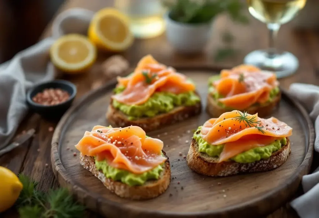 Marre des chips ? Ces toasts saumon–avocat font chic en un rien de temps