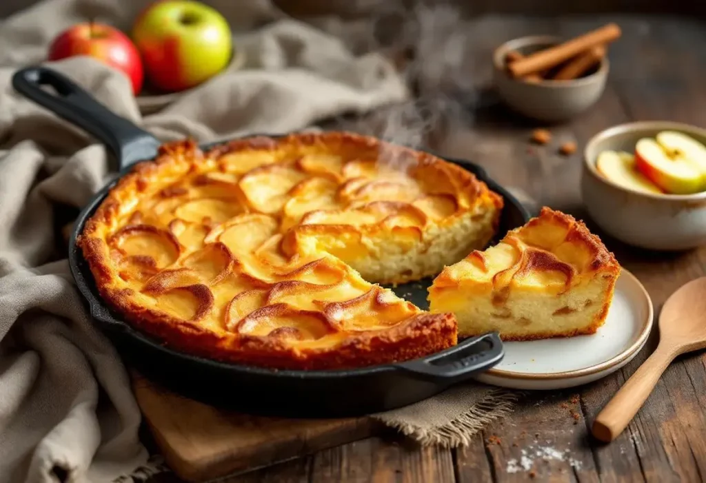 Je fais ce gâteau aux pommes à la poêle : ultra simple, rapide, sans four et 100 % réconfort