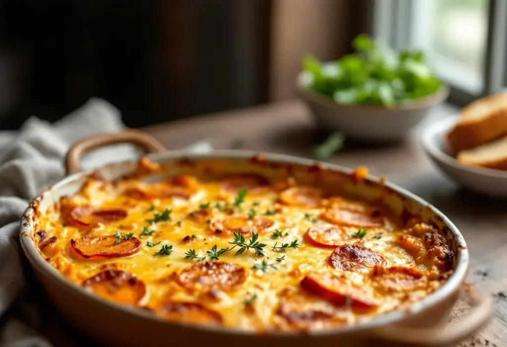 « Je le prépare chaque semaine depuis cet hiver » : le gratin gourmand patates douces-chorizo à 4 ingrédients qui a séduit toute ma tablée
