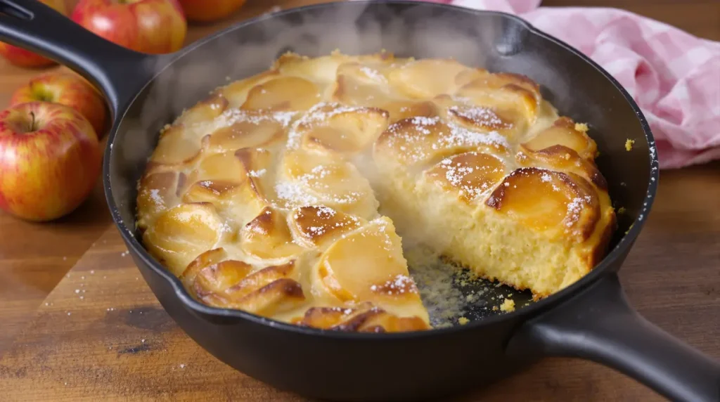 Ce gâteau aux pommes sans four va te sauver (10 min à la poêle)