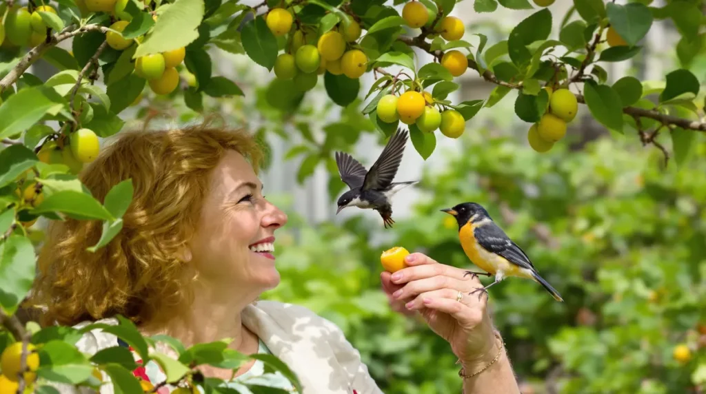 Ces 8 arbres fruitiers hybrides à fleurs, encore rares dans nos jardins, attirent une nuée d’oiseaux sans mangeoires